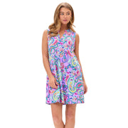 Dear Scarlett Womens Lizzy Sleeveless Relaxed Tank Dress, Lavender