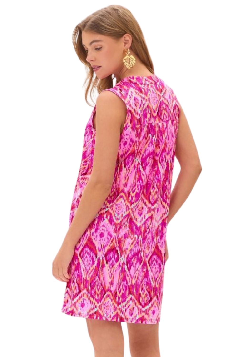 Dear Scarlett Womens Lizzy Sleeveless Relaxed Tank Dress, Multi