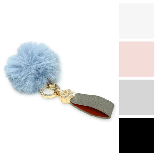 Jacqueline Kent Faux Fur Fantasy Pendant Keychain