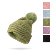 Britt's Knits Womens Powder Knit Ultra Soft Pom Hat