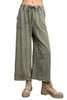 Easel Womens Washed Terry Knit Wide Pants