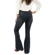 Scully Honey Creek Women's Stretch Panel Bell Bottom Pants, Dark Blue