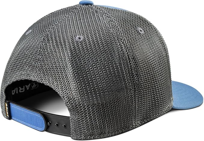 Ariat Mens Ariat Work Patch Flexfit Adjustable Snapback Cap Hat, Blue/Grey
