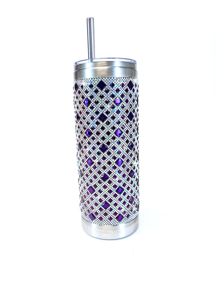 Designer Bag 20 Oz Tumbler with Straw and Lid. FREE SHIPPING. Stainles –  JayBugGoodies