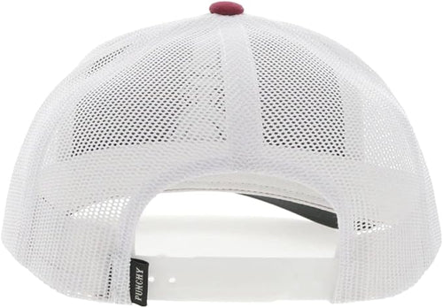 Hooey Mens Knox Punchy Adjustable Snapback Cap Hat, (Maroon/White)