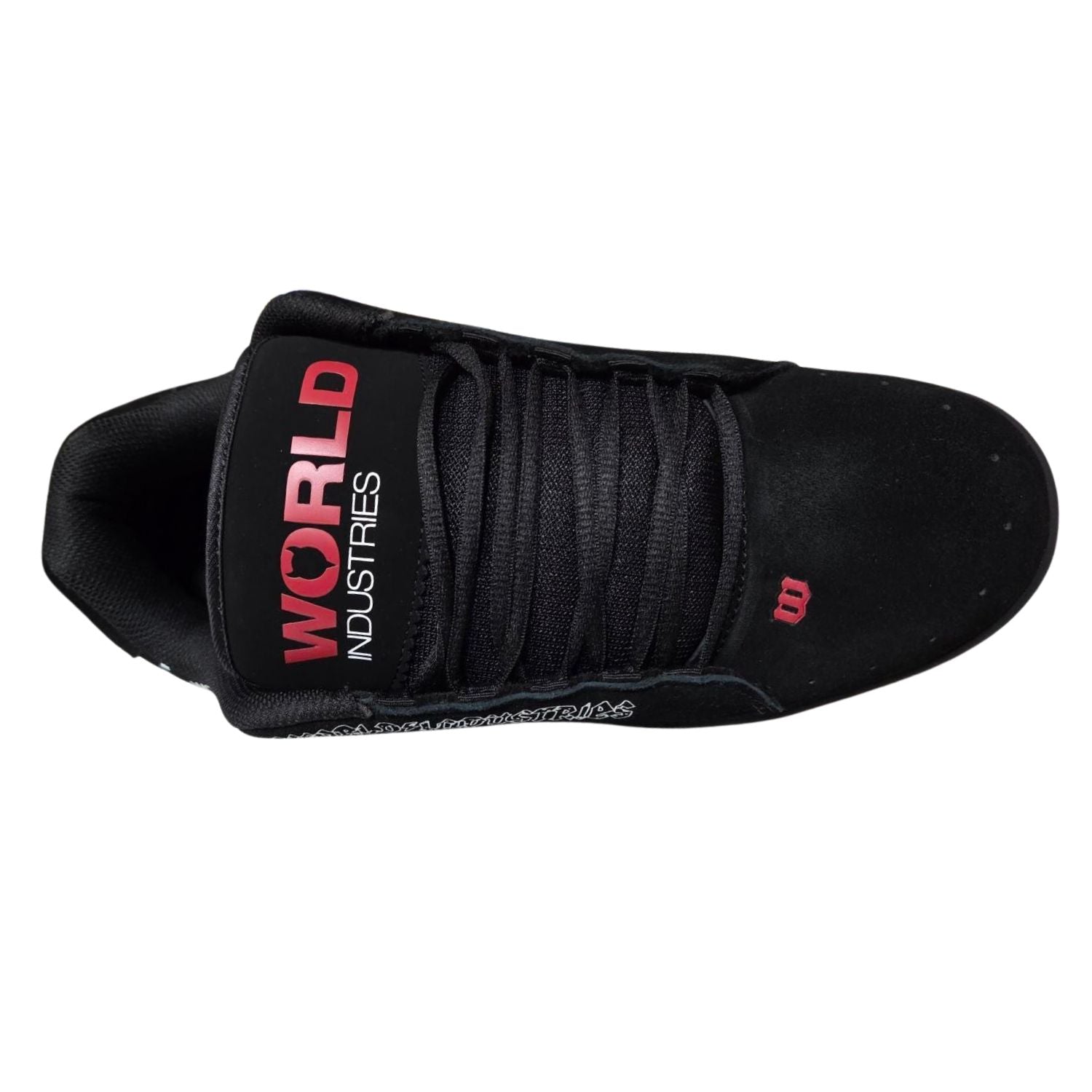 World Industries Mens Smith Skateboard Shoes, Black/White/Red