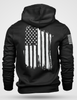 Nine Line America Flag Hoodie Hooded Sweatshirt, Black