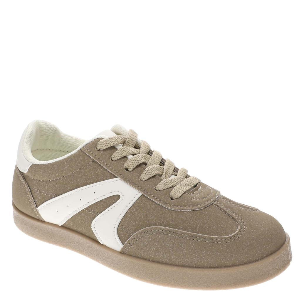 Very G Womens Retro Lace Up Platform Slip On Throwback Sneaker, Brown
