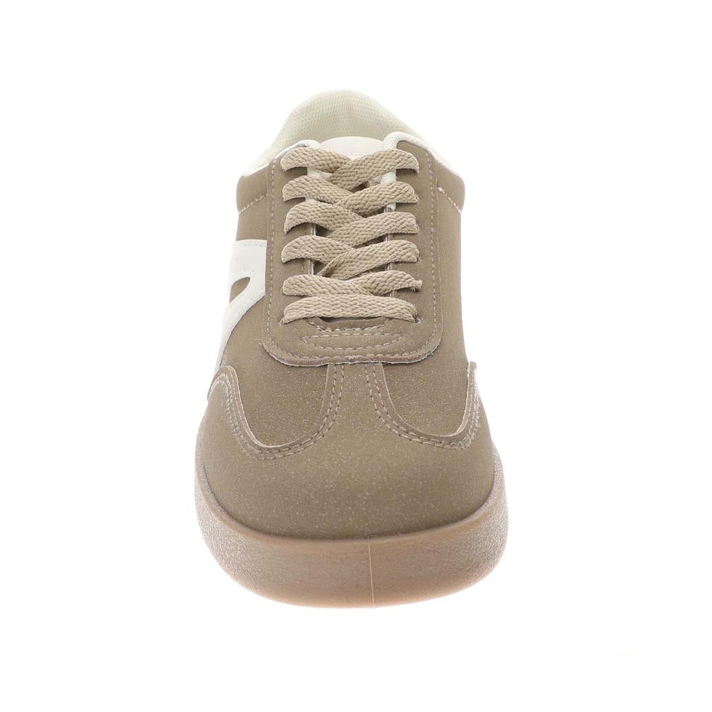 Very G Womens Retro Lace Up Platform Slip On Throwback Sneaker, Brown