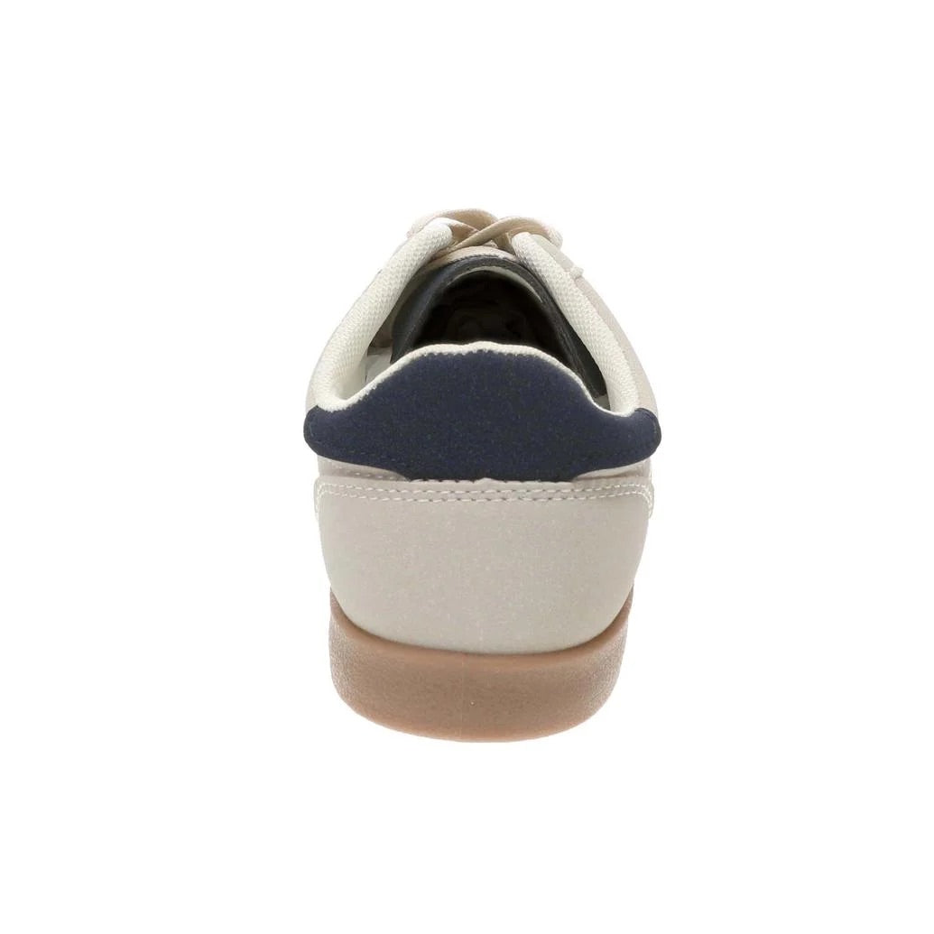 Very G Womens Retro Lace Up Platform Slip On Throwback Sneaker, Beige