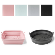 Krumbs Kitchen Essentials Collapsible Silicone Air Fryer Basket, Cook More Clean Less, Round or Square