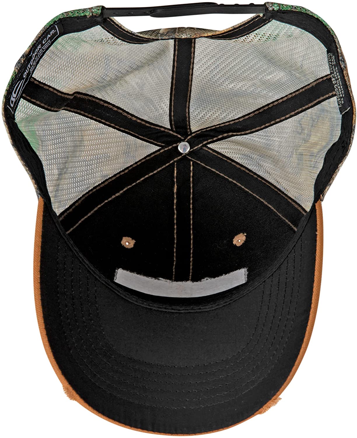Mens Chevrolet Logo Worn Camo Pre-Curved Adjustable Trucker Hat Baseball Cap