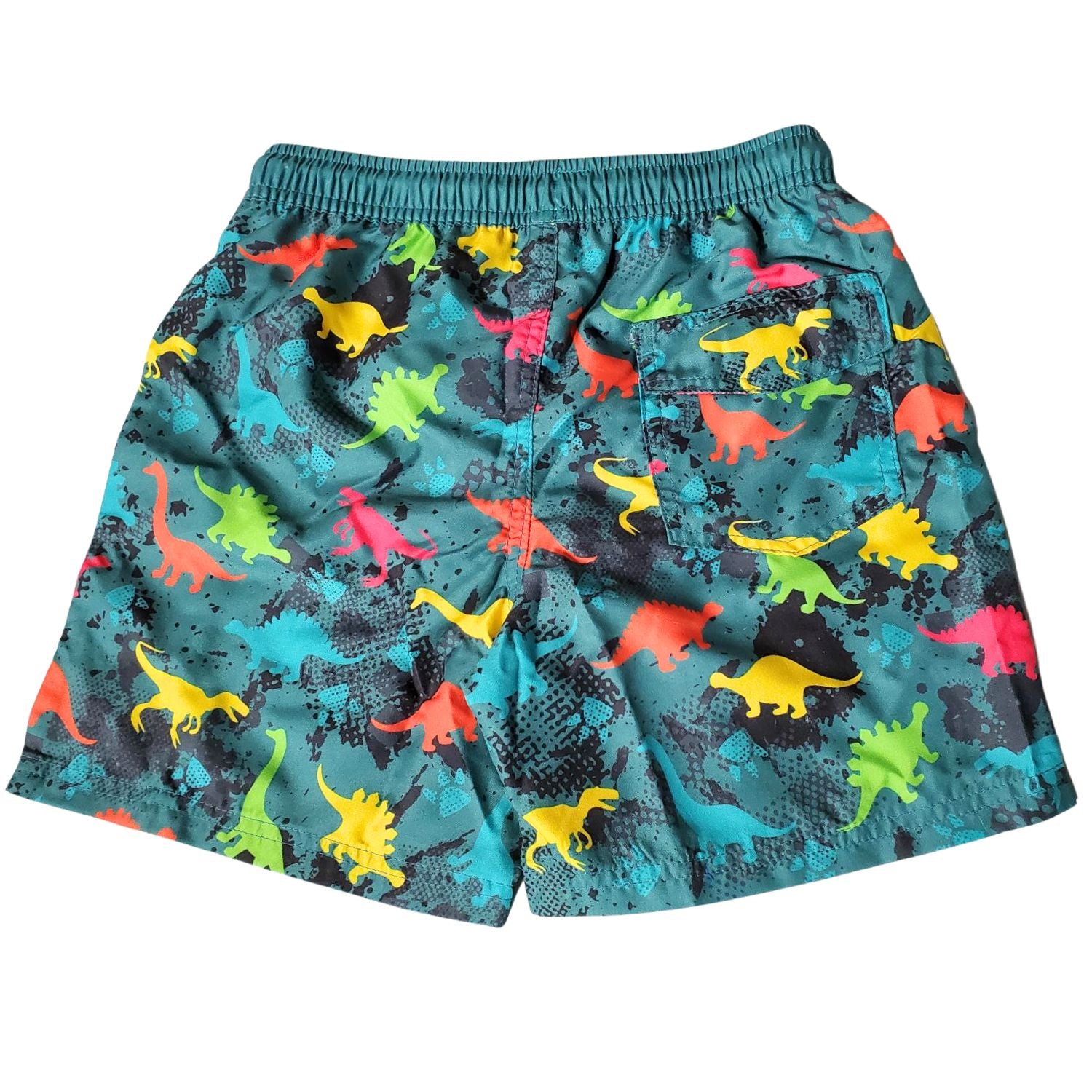 Heat Swimwear Boys Printed Tie Front Swim Trunk Board Shorts, Dinos