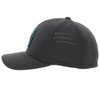 Hooey Mens Zeneith Flexfit, Curved Bill, Grey Hat with Logo