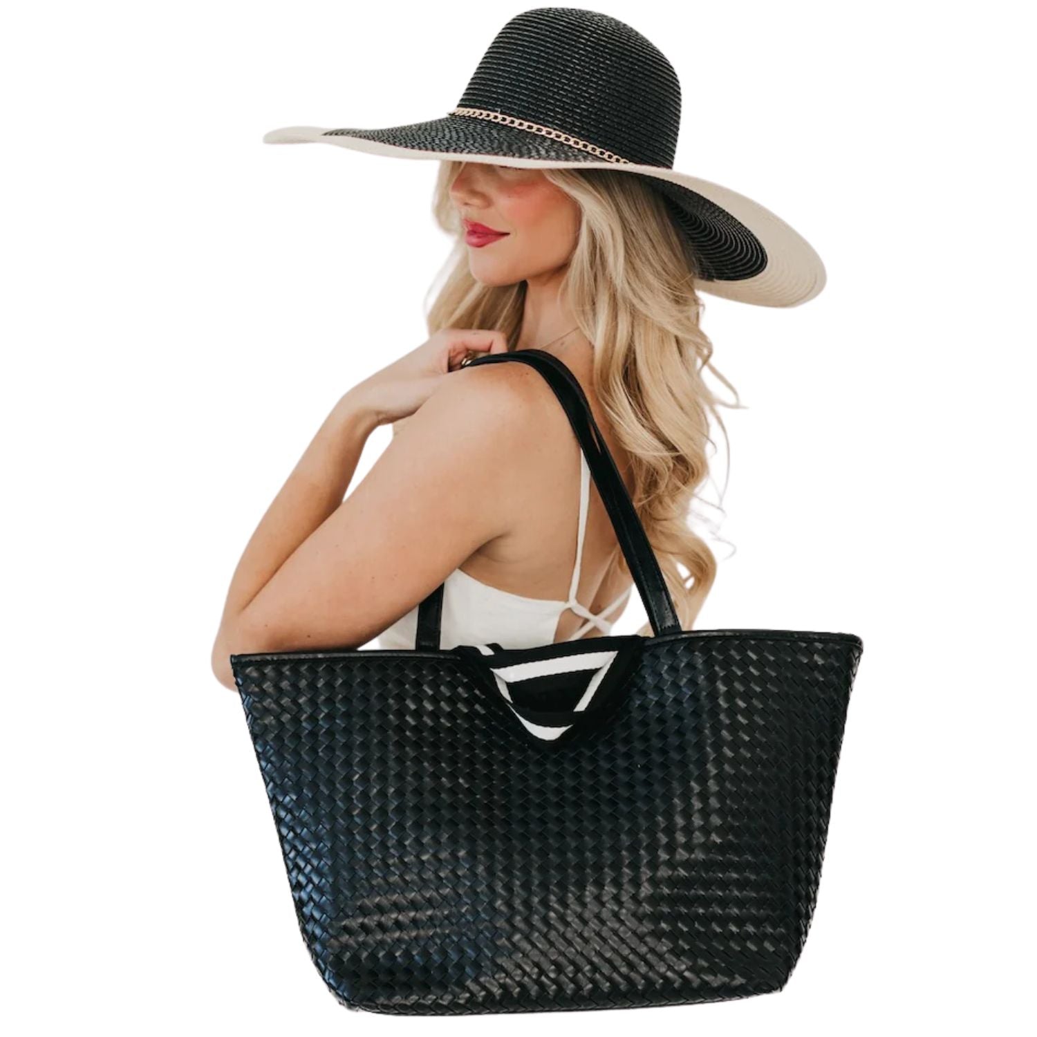 Pretty Simple Woven Tiffany Organizer Tote Bag