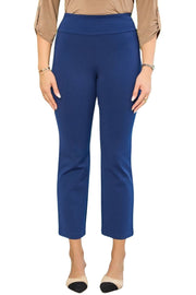 Dear Scarlett Womens Magic High Waist Straight Leg Slim Fit Pants, Navy