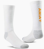 ARIAT Mens Cotton 3-pair Pack Arch Support Reinforced Mid-calf Socks