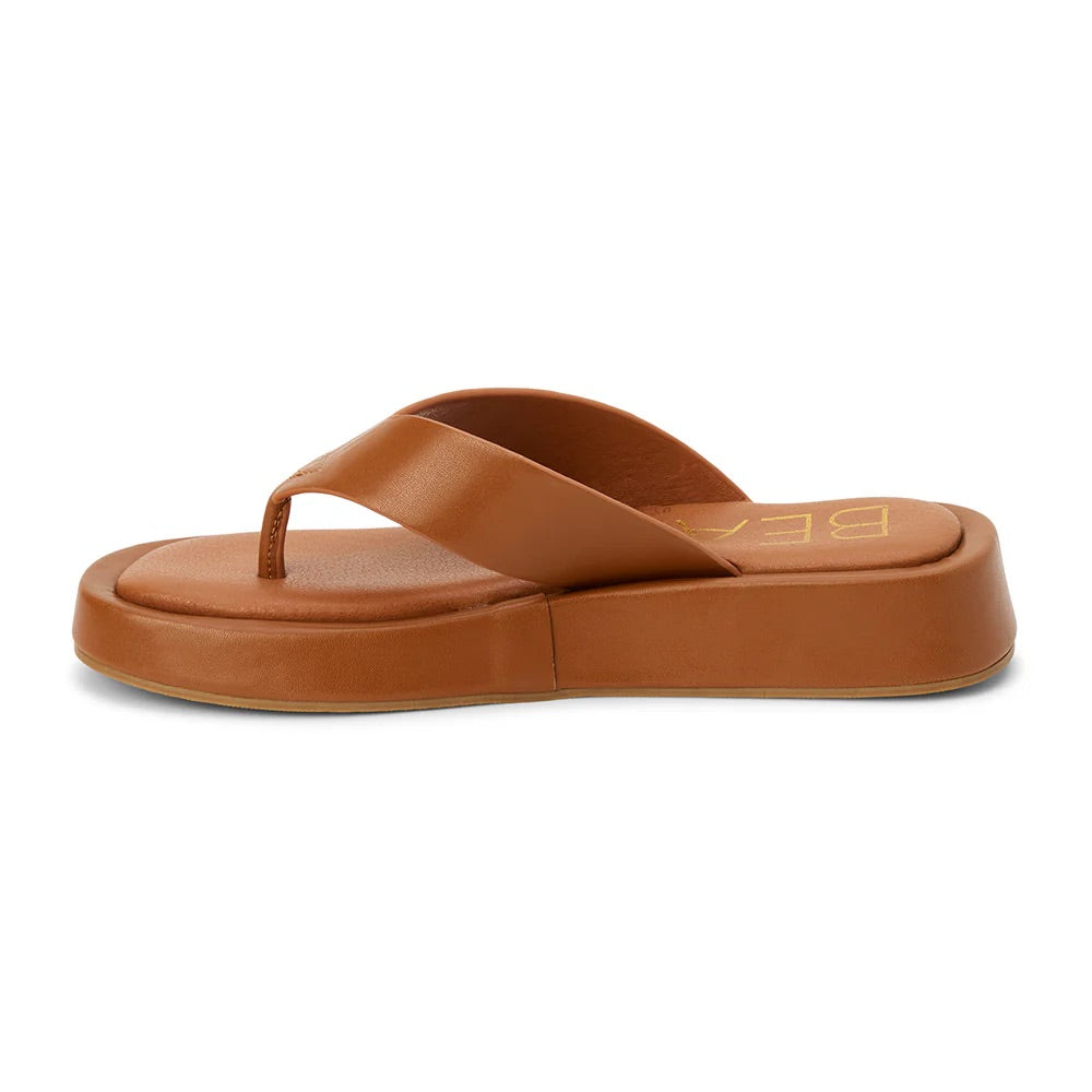 Beach by Matisse Footwear Mallorca Faux Leather Platform Flip Flop Sandal-Cognac