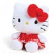 Warmies Seasonal Candy Cane Hello Kitty Weighted Microwavable Plushie