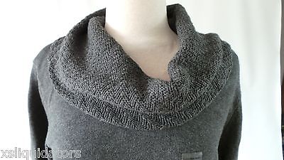 CALVIN KLEIN Women's COWL NECK, LONG Waisted SWEATER, Small, Purple or Grey