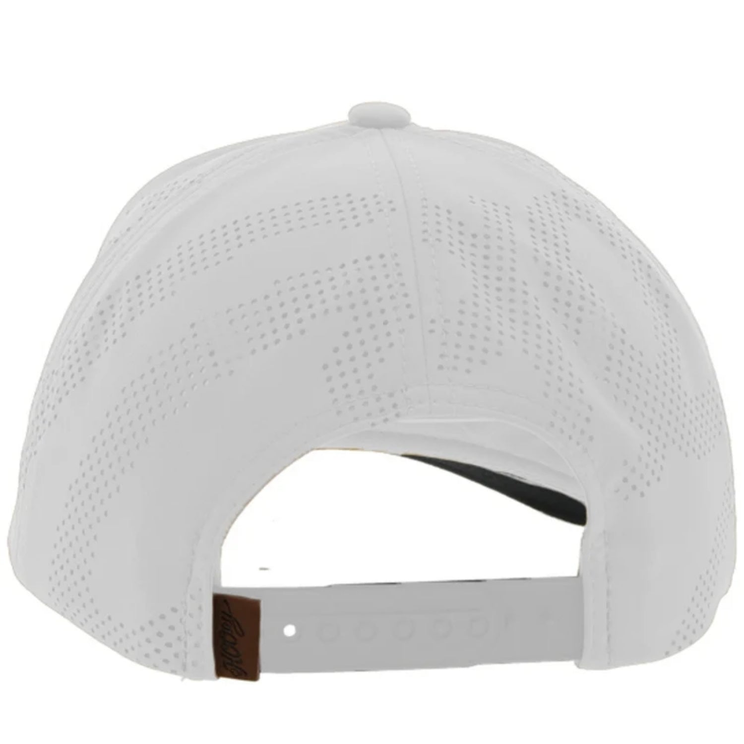 Hooey Habitat Leather Patch Performance Snapback Hat, White