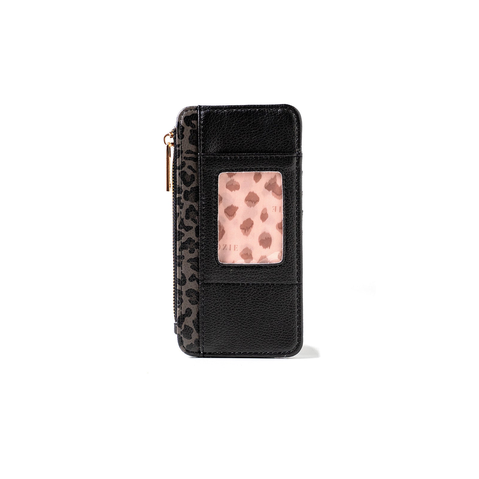 Kedzie Womens Slim Vegan Leather Essentials Only Zippered Card Wallet