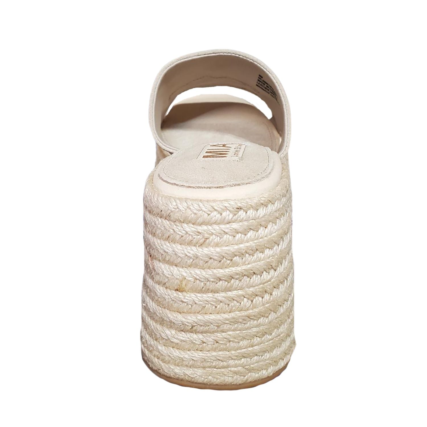 Mia Womens Palmira Slip On Platform Wedge Sandal, Sand