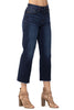 Judy Blue Womens High Waist Cropped Wide Leg Jeans