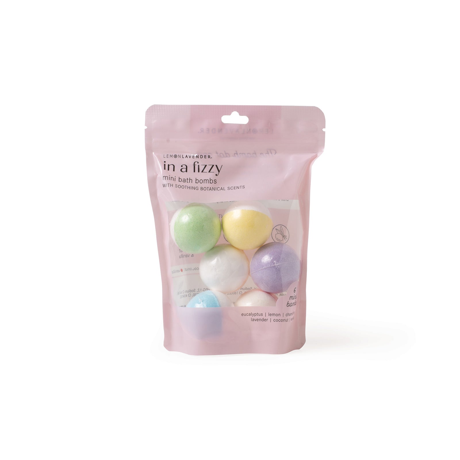 Lemon Lavender In a Fizzy Mini Bath Bombs 6 Pack Variety
