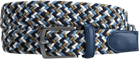 Greg Norman Mens Braided Multi Colored Stretch Golf Belt