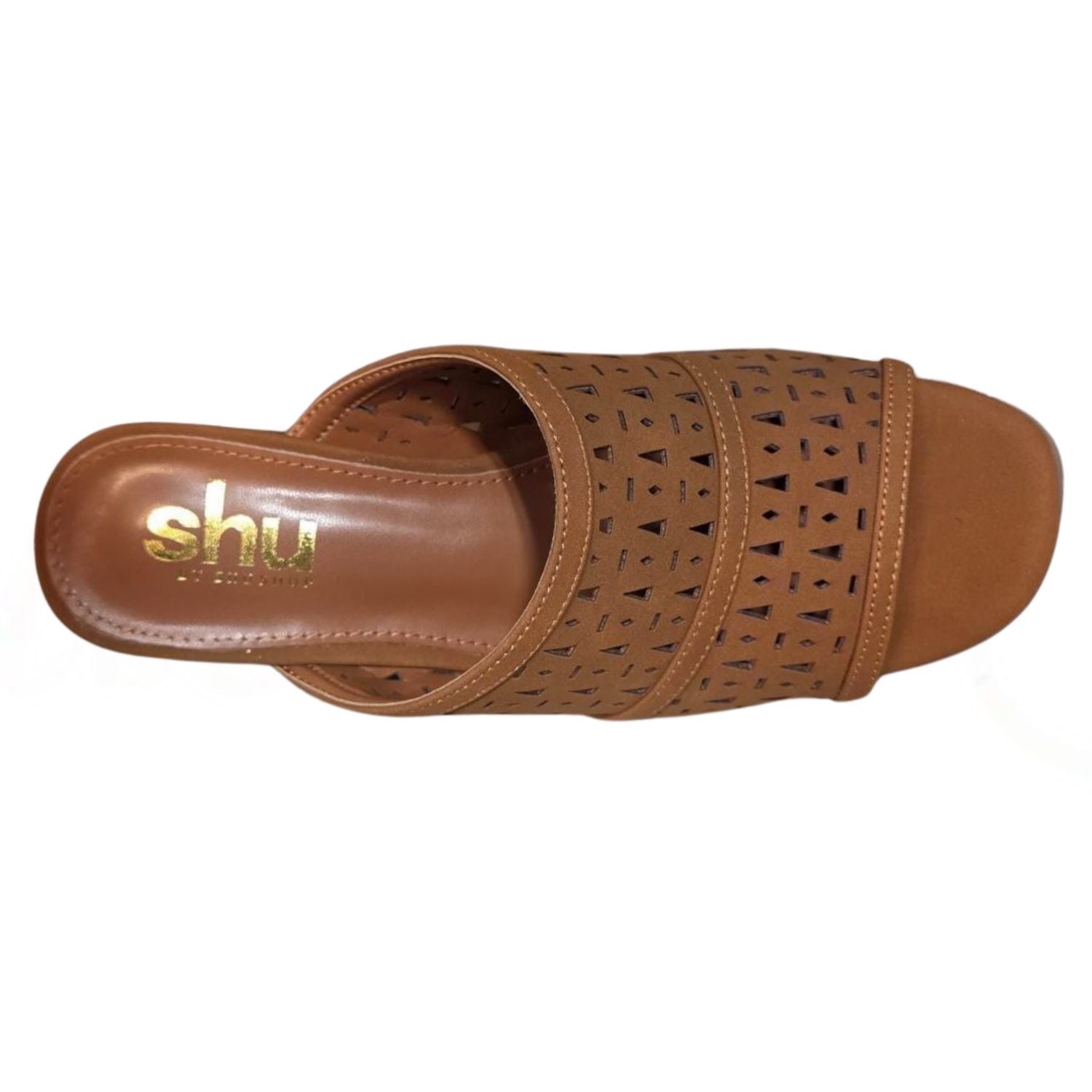 Shu Shop Womens Eliana Block Heel Open Toe Mule Sandal