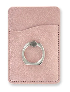 Metallic Ring Cling Cell Phone Stand and Credit Card holder, Adhesive Backing