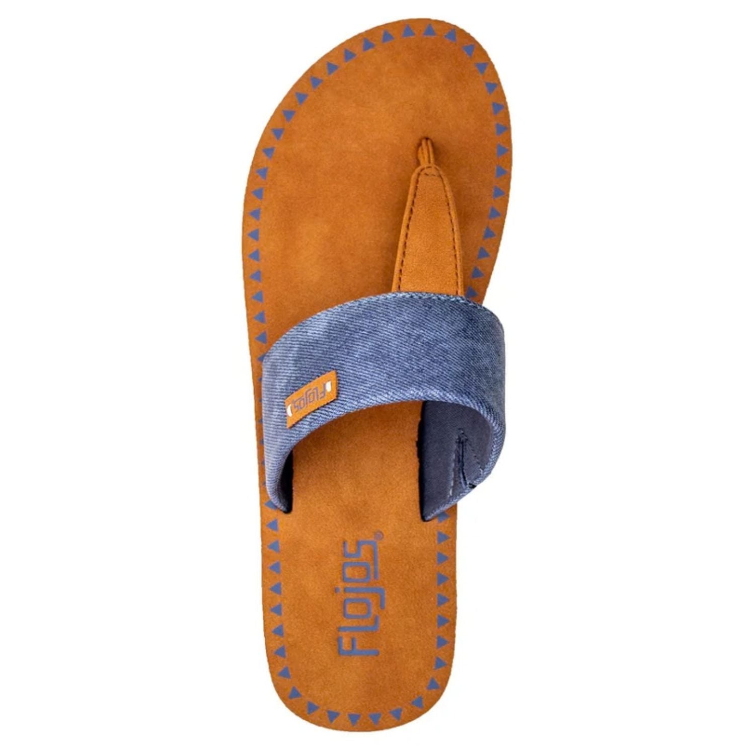 Flojos Womens Grace Slip On Arch Support Hooded Thong Sandal, Denim Metallic
