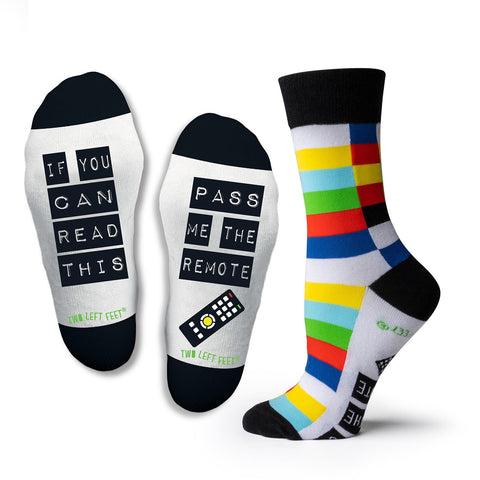 Two Left Feet Retro Remix Adult Sock, Big Feet