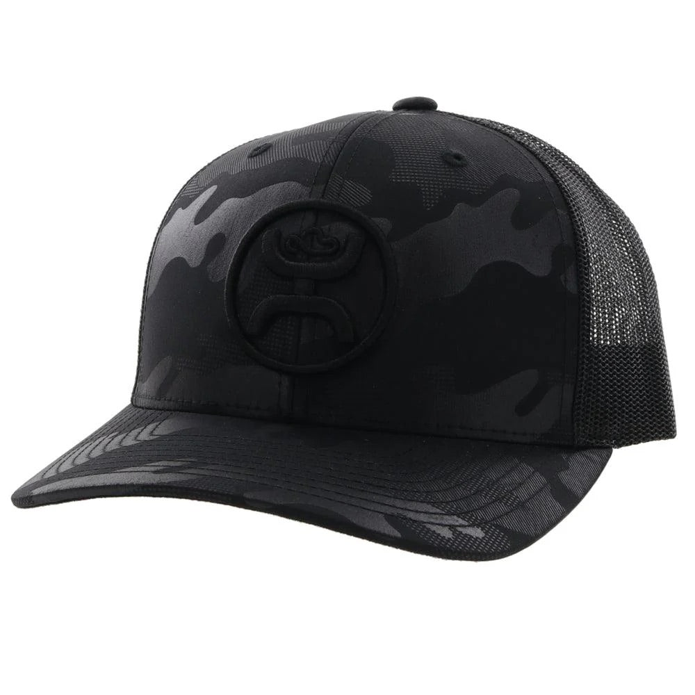 Hooey Mens "O Classic" Hooey Black Camo Embroidered Trucker Hat