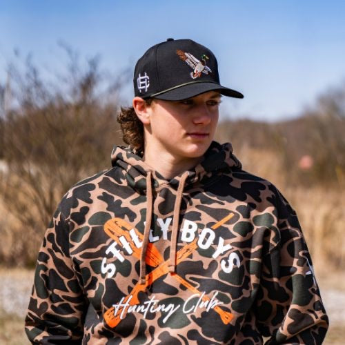 Lane Frost Cowboy Hustle Collection Fowl Embroidered Snapback Hat- Black