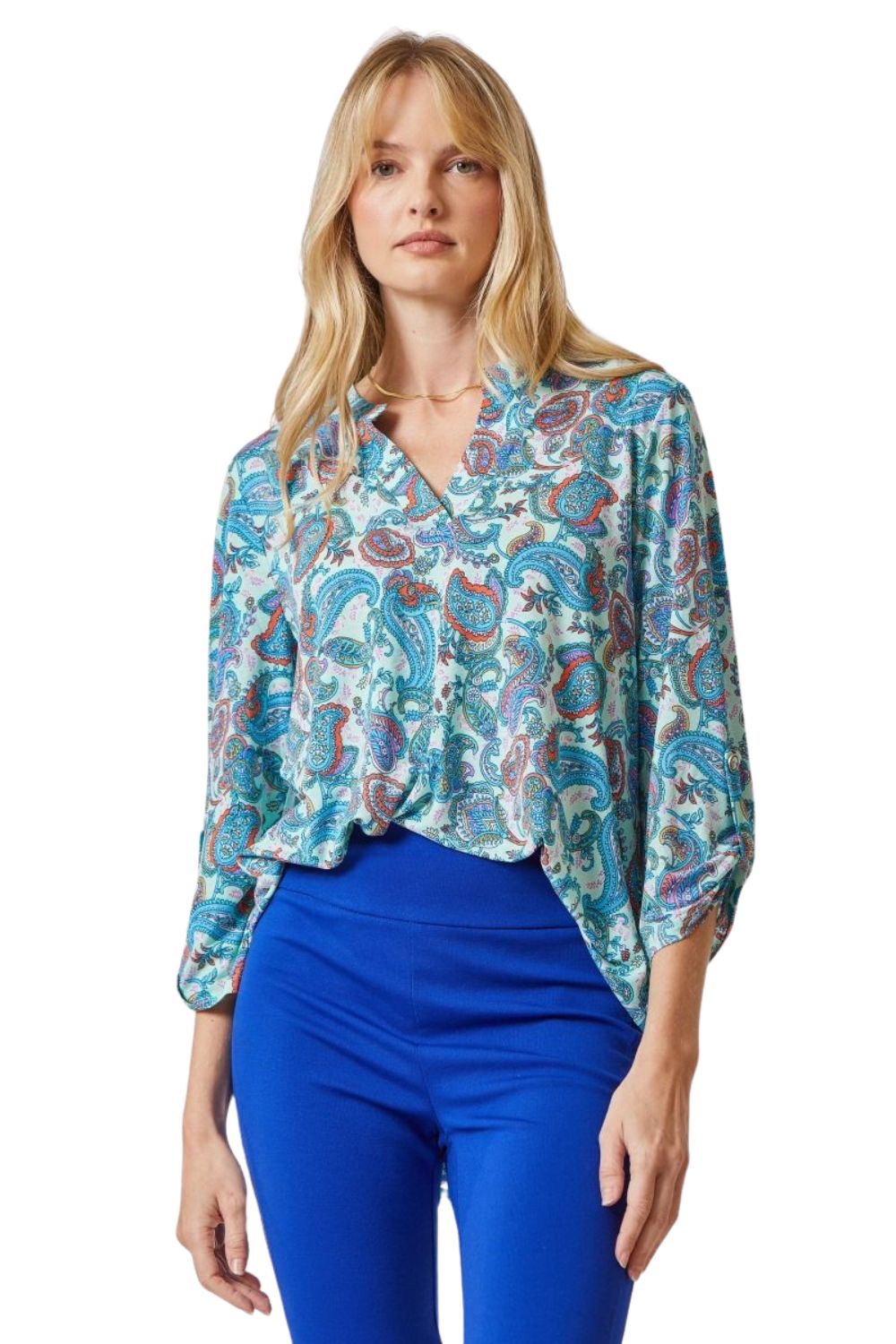 Dear Scarlett Womens Lizzy Relaxed Flowy High Low Blouse