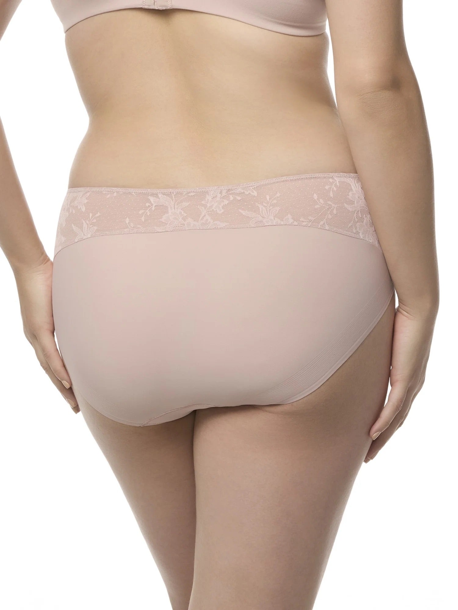 TC Intimates Womens Luxe Dreamer High-Cut Matte Micro and Lace Brief Panties
