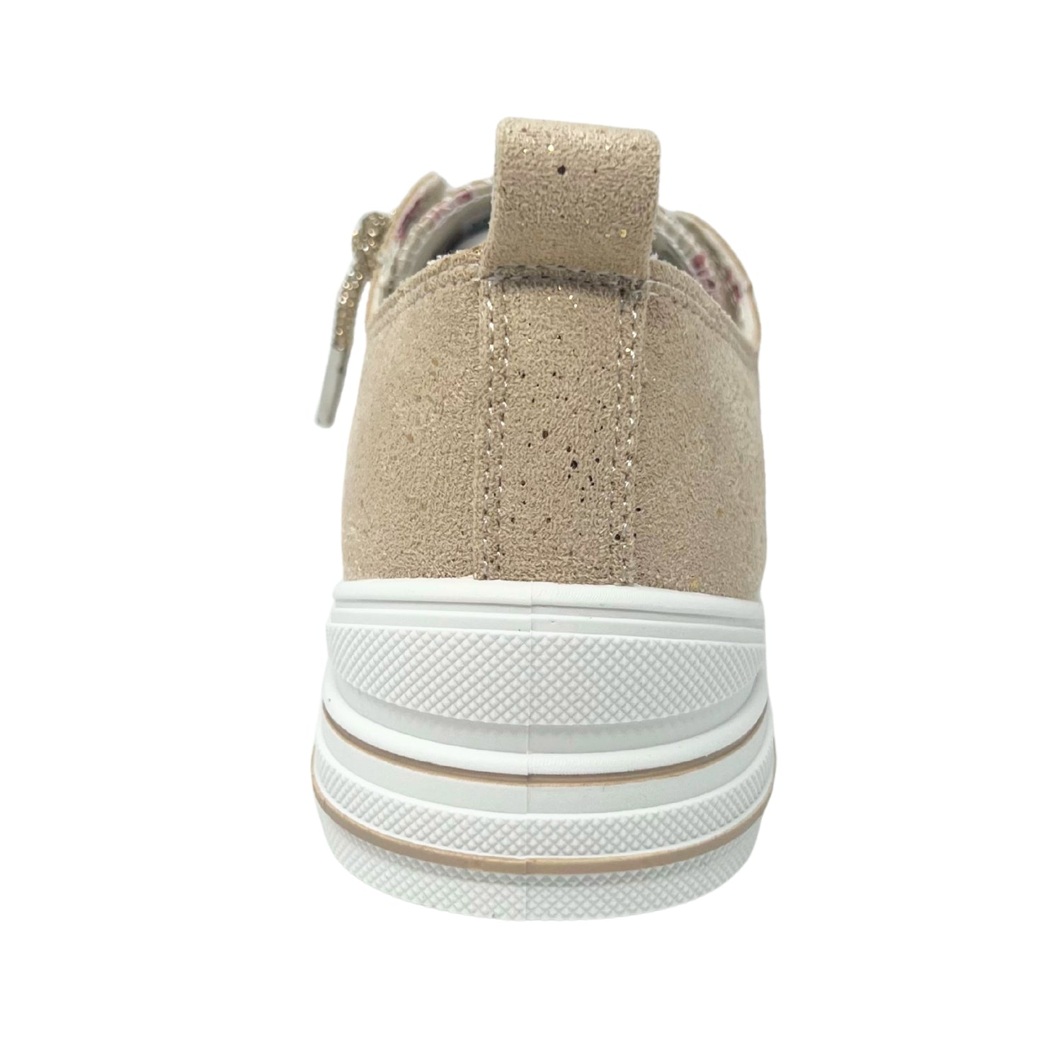Very G Aman Suede Women's Rhinestone Lace Platform Sneaker, Natural