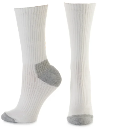 Ariat Men's White & Grey Cotton Crew, 3Pk Boot Socks