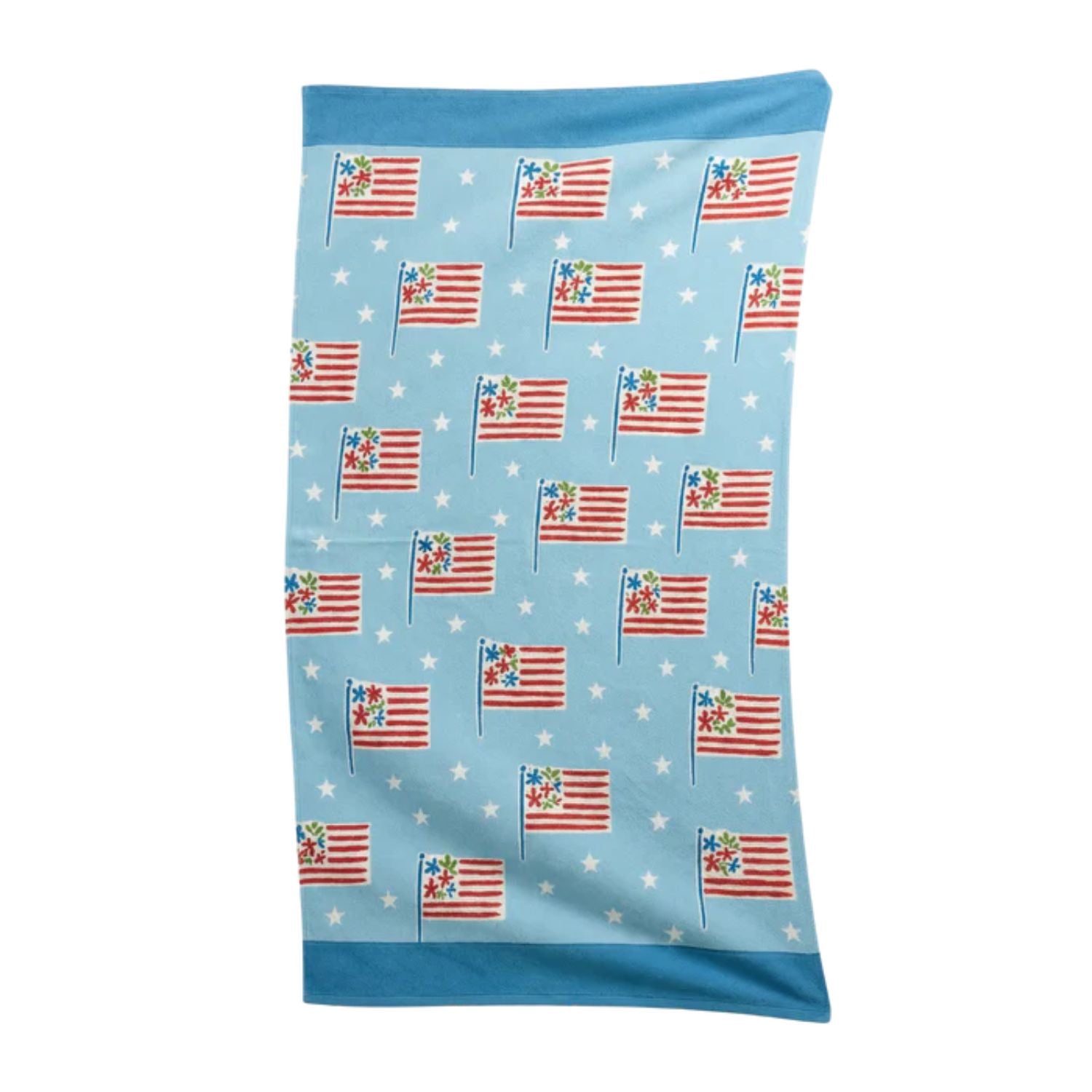 Jane Marie American Bloom Beach Towel Red, White & Blue 70" x 39"