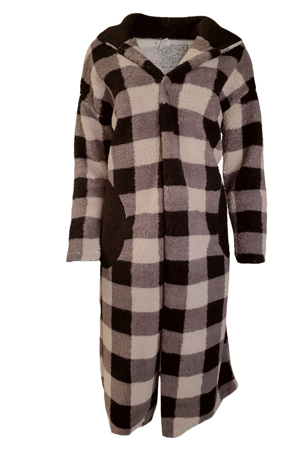 HoneyMe Womens Long Sleeve Plaid Open Cardigan Sweater