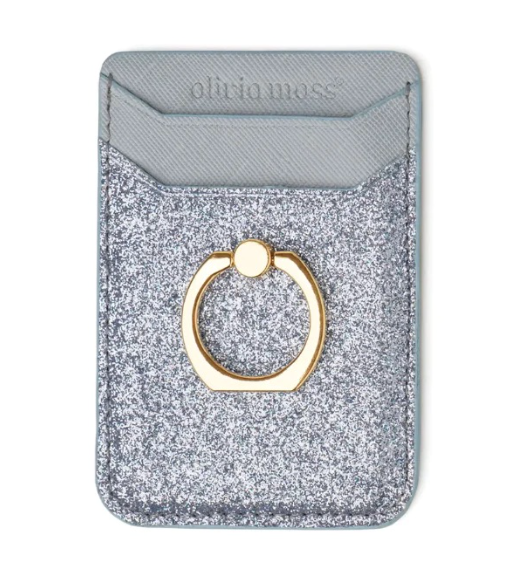 Olivia Moss Glitter Cling Cell Phone Stand and Credit Card holder
