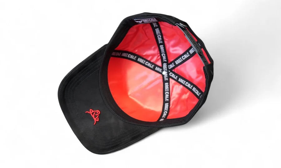 Lost Calf All Star Black A-Frame Embroidered and Rhinestone Embellished Hat