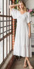 Heyson Womens V-Neck Front Smocked Midi Dress with Pockets
