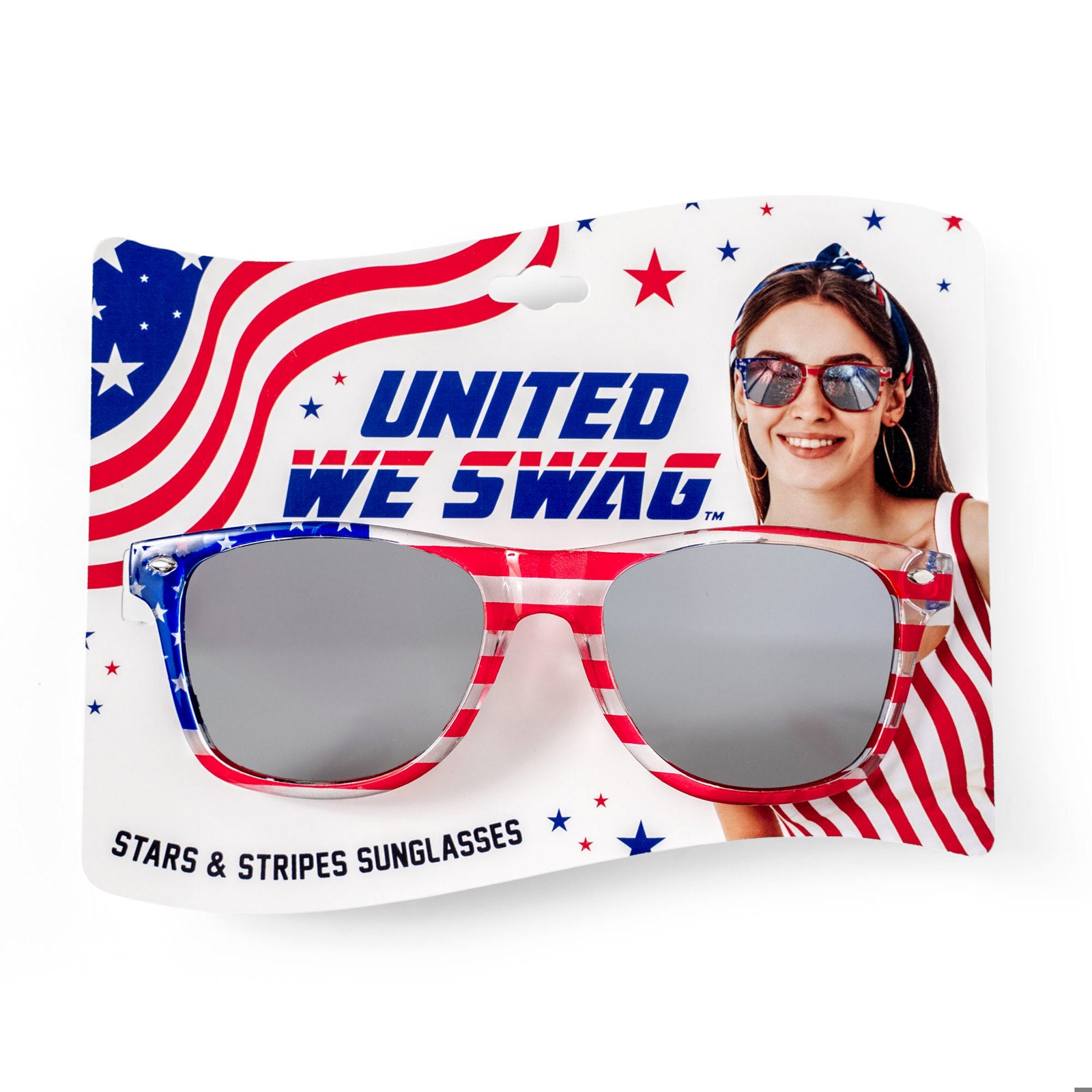 United We Swag Patriotic Pride Mirrored American Flag Sunglasses