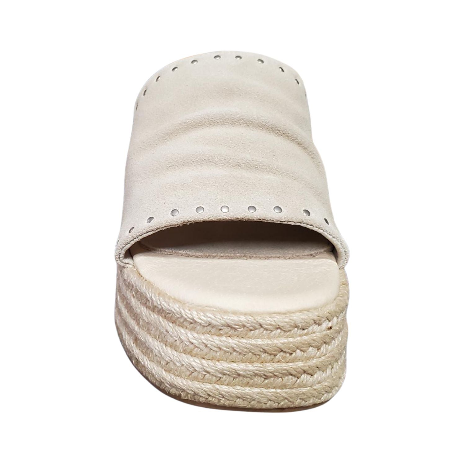 Mia Womens Palmira Slip On Platform Wedge Sandal, Sand