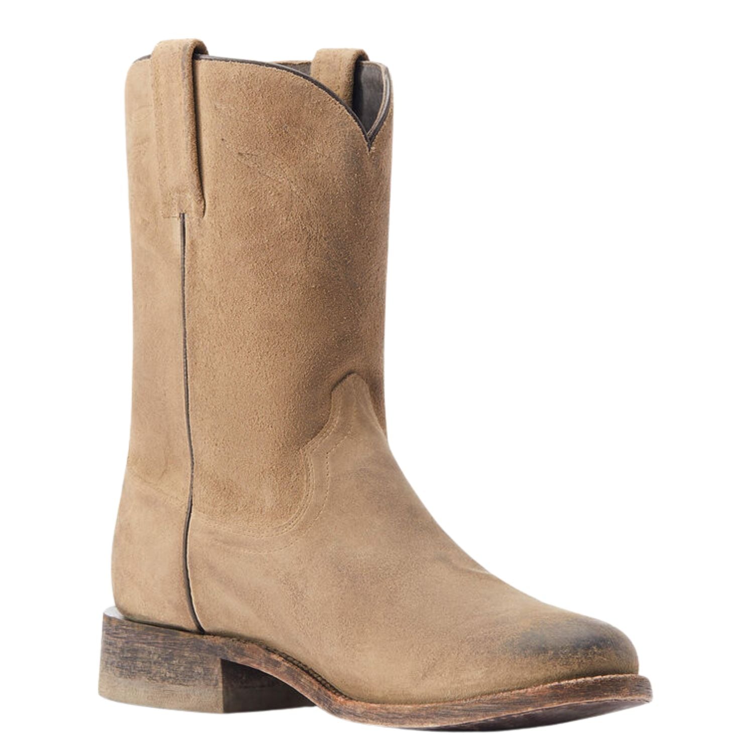 Ariat Mens Downtown Leather Western Boot, Burned Grey Roughout