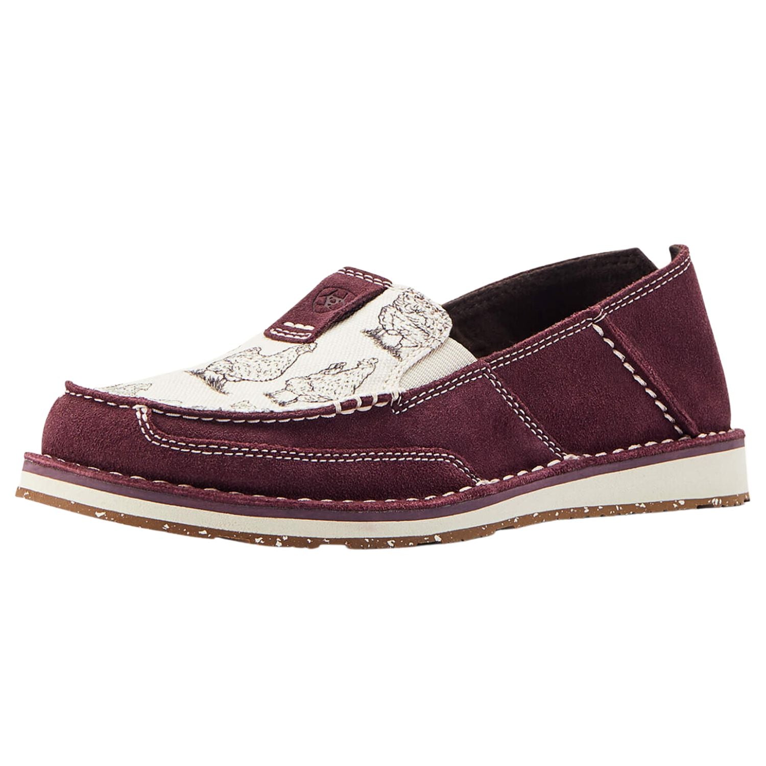 Ariat Womens Cruiser Wine Henhouse Casual Slip-On Shoe