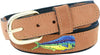 ZEP PRO Mens BTL3 Leather Embroidered Dolphin Belt